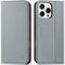 SHIELDON Hülle für iPhone 16 Pro Max Handyhülle [Echtleder] [Kartenfach] [Magnetisch Wallet] [Ständer] [RFID Blocker] Schutzhülle Klapphülle Card Holder Kompatibel mit iPhone 16 Pro Max 6,9 Grau