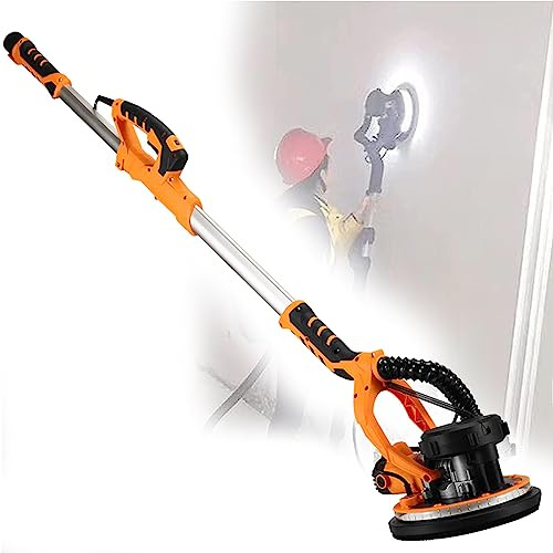 Drywall Sander 110V Electric - Ideal for Drywall, Ceiling, Wall, Floor - 1390w, Extendable Hose, Tilt Up to 90°, 6PCS Sanding Discs
