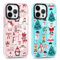 Xylota 2 Stück Weihnachten Handyhülle für iPhone 15 Pro Max 6,7 Hülle, Transparent Christmas Case mit Süß Weihnacht Muster Hirsch, Weich Silikon TPU Stoßfeste Mädchen Schutzhülle, Weihnachtsmann