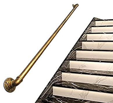 Aqyxdbp Corrimano Vintage per Scale Interne ed Esterne,staffe per ringhiere in Ferro battuto per Scale Esterne,corrimano Esterno per disabili Anziani (0-600 cm) (Dimensioni: 3,3 Piedi/1 m)