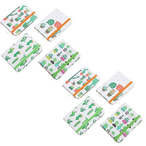 NUOBESTY 8st Kaktus Notizbuch Kleine Notizbücher Notizblöcke Kleiner Taschennotizblock Cartoon-design-notizbücher Taschenschreibheft Mini-spiralnotizbuch Mini-notizblock Papier Green
