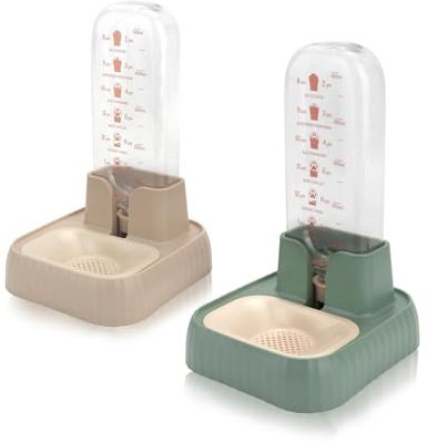 RETON Lot de 2 distributeurs d'eau automatiques pour chat, 500 ml, avec élément filtrant, fontaine à eau pour chat, lapin, chiot et petit animal (500 ml)