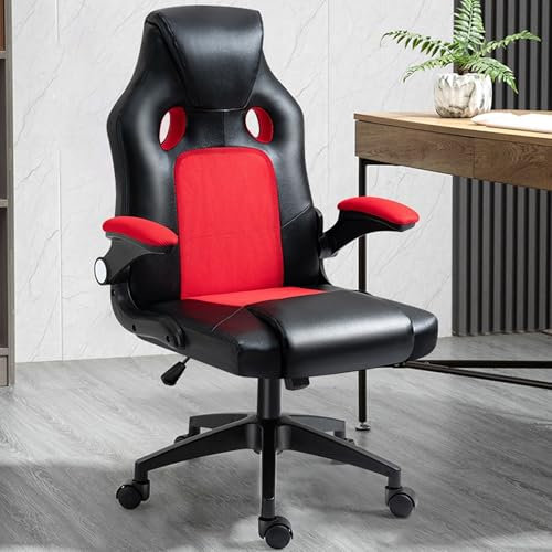 Esspoxi Gaming Stuhl Bürostuhl Chefsessel Ergonomisch Office Gaming Chair Möbel Für Arbeitszimmer Nordischer Stil,Rennsitz,Stilvollen Armlehnenfür Büro,Schlafzimmer,Chefsessel,Zuhause(Orange)