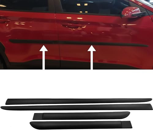 Axenture Car Side Door Protector Strip Mouldings For Dacia Duster-Trim Body Kit Black
