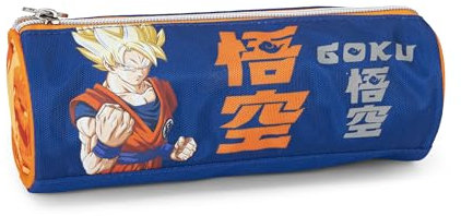 DRAGON BALL SUPER - Astuccio Scuola Ufficiale Dragon Ball, Astuccio Tombolino, Leggero e Compatto, Facile da Trasportare e Riporre nello Zaino, con Pratica Chiusura a Zip, 22 x 8 cm