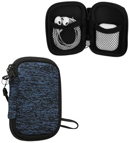 kwmobile Custodia Cuffie Compatibile con in-ear Headphones - Astuccio Porta Cuffiette - Porta Auricolari Bluetooth - Portamonete 6 x 9 cm