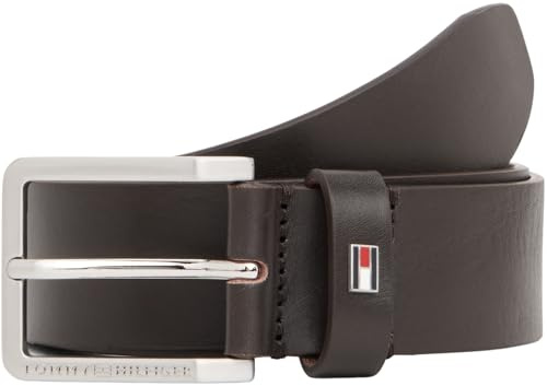 Tommy Hilfiger Herren Gürtel Olivier 3,5 cm aus Leder, Braun (Testa Di Moro), 85 cm
