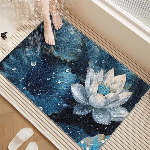 Pevfeciy Duschmatte rutschfest 90X90 cm Modern Stil Duscheinlage rutschfest Weich Komfort PVC Antirutschmatte dusche mit Ablaufloch Hohe Wasserdurchlässigkeit für Nassbereiche