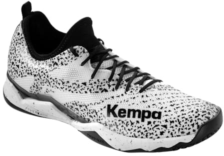 Kempa Herren Wing Lite 2.0 Handball-Schuhe, weiß/schwarz, 45.5 EU