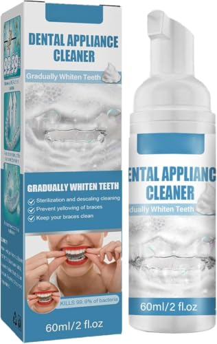 Limpiador para Dentaduras Postizas,Tabletas Limpiadoras Para Prótesis Dentales,Espuma Suero De Eliminación De Manchas De Dientes,Tabletas Limpiadoras de Retenedores