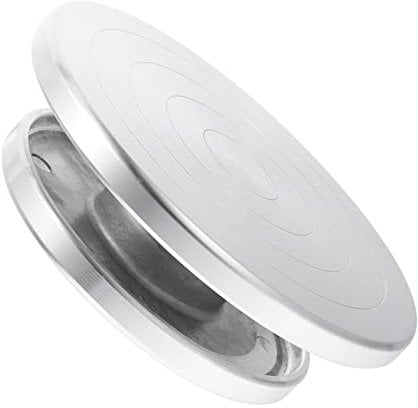 MUELODSIC Tornio per Ceramica in Alluminio Piatto Girevole Resistente per Argilla Strumenti per Ceramica per Artigiani e Modellisti Rotante per Decorazioni in Argilla