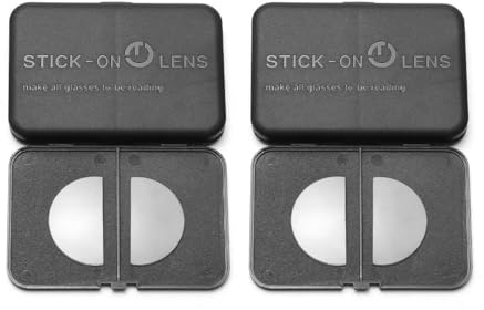 SKYWAY 2 PackStick on Bifocal Lenses, Stick on Reading Lenses, Clear Magnifying Bifocal Lenses for Glasses Sunglasses Safety Goggles, Reusable No Water Needed,2.0