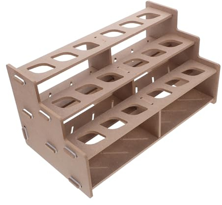 VINTORKY Paint Storage Rack Paint Brush Wood Fiberboard Khaki