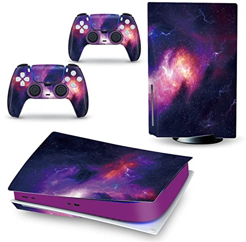 Kein Schäumen Blasenfrei Anime Aufkleber Skin Für PS5 Disk Edition Konsole Und 2 Controller Vinyl Cover Skins Wraps, Blasenfrei, Langlebig, Kratzfest 09433