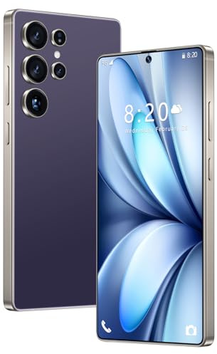Smartphone S26 Ultra, 16 GB 1 TB, Batteria Da 8000 MAh, Android 14, Fotocamera Impermeabile Da 72 MP 108 MP, Telefono Cellulare Da Esterno Sbloccato Da 7,3 Pollici, Slot Per 3 Schede 5G NFC,Purple