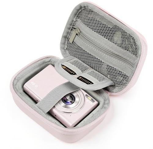 Moko Kameratasche Für Kodak PIXPRO FZ55/FZ45 Mit SD-Kartenfach, Rosa | Kleine Kamera Schutzhülle Für CAMKORY DC403 FHD 1080P/Canon IXUS 285 HS/STUOGYUM DC402-AF, Tragetasche Für Reisen