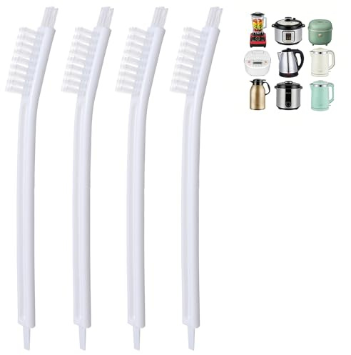 Ymapinc Crevice Cleaning Tool & Kitchen Scrubbing Brush, 4 PCS Little Brushes for Cleaning Small Spaces, Housekeeping Tools for Appliances, Grout, Bottle & Vegetables