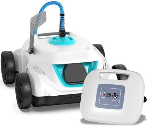 BJdfgE Aspirateur Automatique de Piscine, Robot aspirateur for piscines Hors Sol avec câble Flottant pivotant 10 m - Orca 800 Mate, Blanc