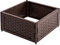 UPP Multifunktions Hochbeet Kunststoff Rattan flexibel & erweiterbar | Stecksystem für Garten und Balkon | Als Blumenkasten (Blumen & Gemüse), Sandkasten o. Komposter nutzbar [4er Set, Braun]