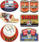 cut-it folientechnik & design MG630 / 7X Aufkleber - Breite je ca. 6,5cm + 3cm Racing USA V8 Vintage Rennsport Oldtimer Old School Retro