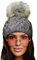 4sold Herren Damen Wurm Winter Style Beanie Handmade Strickmütze Mütze mit Fellbommel Bommelmütze Hat Gestrickte Pudelmütze Plain Ski Pom Wooly with Full Cosy Fleece-Futter (Debora Grey)
