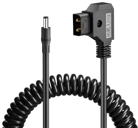 Alvin's Cables Anton Bauer Power Tap D-Tap to 2.1 DC 12v Spring Cable for KiPRO LCD Monitors
