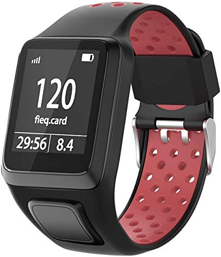 Shieranlee Uhrenarmband kompatibel for Tomtom Watch, Uhrenarmband Silikon Uhrenbänder für Tomtom Runner 2/ Runner 3/ Spark/Golfer 2 Sports GPS Running Smartwatch