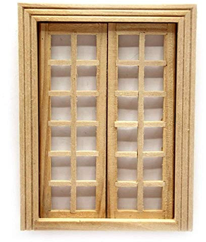 Melody Jane Dolls House Bare Wood Internal Double French Doors 1:24 Half Scale DIY Builders