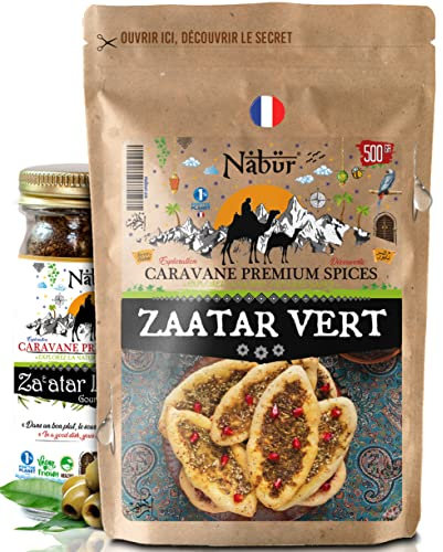 Nabür - Zatar Za'atar Libanais du Chef 500 Gr | Manakich Zaatar Gourmet, Frais, Authentique, Riche, Aromatique, Gourmandise