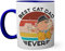 Best Cat Dad Ever Tasse innen und am Henkel dunkelblau außen weiß 330ml