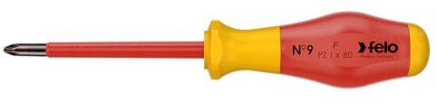 Destornillador aislado VDE Felo Serie Nº 9 PZ1x80 mm.