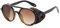 WQZYY&ASDCD Sonnenbrille Herren Damen Gothic Shades Steampunk Männer Simple Plastic Round Punk Frauen Eyewear-Brown