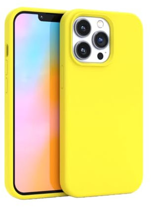 FELONY CASE - iPhone 13 Pro Max Case - Neon Yellow Silicone Phone Cover | Liquid Silicone with Anti-Scratch Microfiber Lining, 360° Shockproof Protective Case for Apple iPhone 13 Pro Max