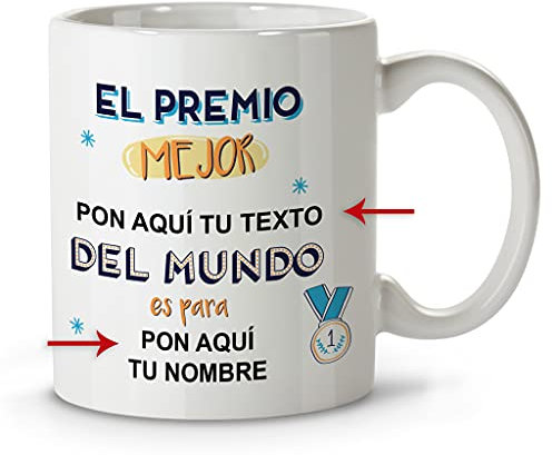 LolaPix Taza Día del Padre. Tazas Personalizadas. Tazas Desayuno Originales. Tazas con Frases. Regalos Personalizados. Mejor Naranja