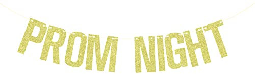 Abschlussball-Nacht-Banner, Abschlussball 2025 Dekor, Klasse 2025, Wimpelkette, Girlande, Congrats Grade Party Dekorationen, Gold Glitzer