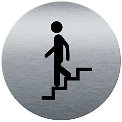 AluSign Bedrucktes Türschild aus gebürstetem Aluminium, doppelseitiger Klebstoff auf der Rückseite, 85 mm x 3 mm