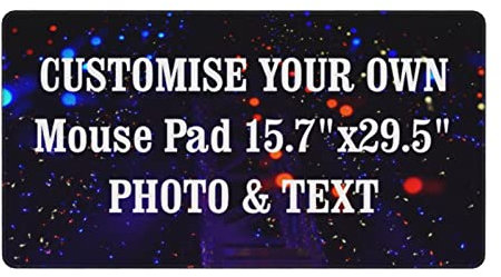 Naispanda Personalizzato Tappetino Per Mouse Da Gioco - Aggiungi Foto Testo Logo Disegno Artistico E Crea Il Tuo Mousepad Personalizza Personalizzabile Mouse Pad per PC Gamer Ufficio Casa 750x400x3mm