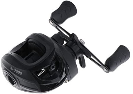 Harilla 7,2:1 Übersetzungsverhältnis High Baitcaster Angelrolle Baitcasting Rolle 12+1BB bis zu 8kg 15 Level Magnetbremse für Salzwasser Süßw, Schwarz Linkshändig
