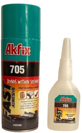 Akfix Colle instantanée extra forte avec activateur CA 50 g 200 ml