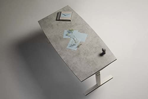 eModel 2.0 Konferenztisch Schreibtisch Bootsform, elektrisch höhenverstellbar, Farbe und Größe wählbar, Größe Tischplatte:200 x 80 cm, Gestellfarbe:Weiß, Farbe Tischkante:Weiß, Farbe Tischplatte:Eiche