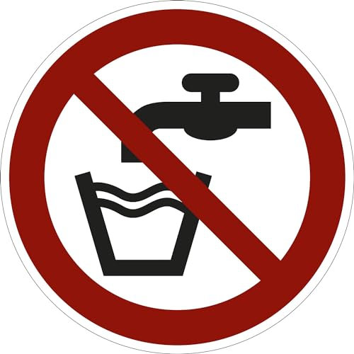 kaiserkraft | Verbotszeichen | Kein Trinkwasser | VE 10 Stk | Folie | Ø 200 mm