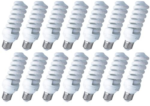 E27-Spiral-LED-Lampe, 13 W = 104 W, 1200 Lumen, Durchmesser 42 mm, Länge 130 mm, Form wie Energiesparlampe CFL (12, 4200k)