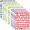 1800 Pieces 24 Sheets 12 Colors Self Adhesive Vinyl Letter Number Stickers Kit, Mailbox Sticker for Mailbox, AlphabetStickers, Decals for Sign, Kitchen,Door, Business, Address