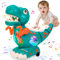 Thedttoy Baby Toys Musical Light Crawling Walking Dinosaur for Boys Girls 12 18 24 Months, Baby Musical Toy Sound Toys Birthday Present Dino Gifts for Kids Toddler Age 1 2 3 4+ Years Old (Green)