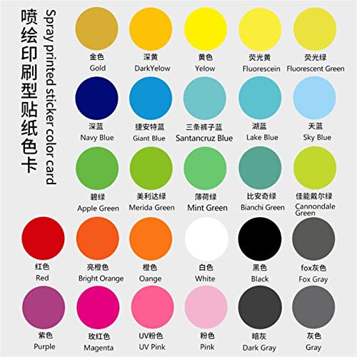 Adesivi forcelle Anteriori in Bicicletta Lef-TY 88 + O.P.T.I.M.I.Z.E.D Montagne Bike Fork Adesivi for Biciclette for Biciclette da Forcella Anteriore MTB Decalcomania di Bici (Color : Custom Color)