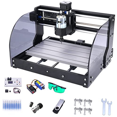 CNC 3018 Pro MAX Fresatrice CNC Router, Macchina Per Incisore Laser GRBL Control 3 Assi Per Plastica Alluminio Morbido Legno Acrilico PVC, Area Di Lavoro Di 300x180x40mm,10W