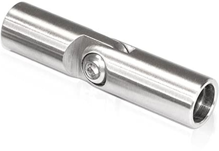 PRIOstahl Gelenkverbinder Stabverbinder flexibler Verbinder mit Gelenk Füllstab Traversenhalter - 1 x Verbinder Stellbar 12 mm aus Edelstahl V2A für Stab Rundstab Treppengeländer Geländerbau