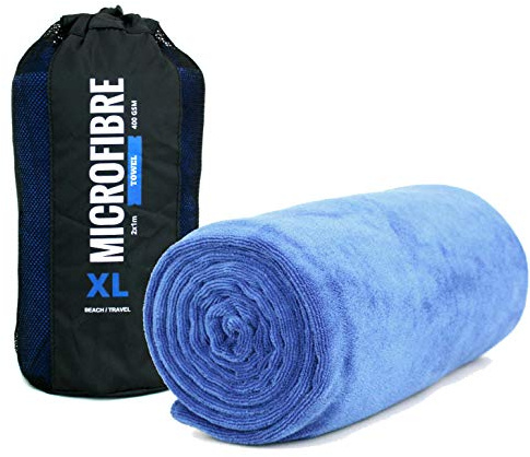 Immaculate Textiles Extra Large Microfibre Beach/Travel/Swim Towel for Adults - 2x1m - 400GSM