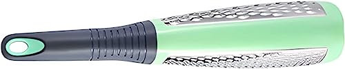 YWLETO Kitchen Vegetable Grater,Professional Cheese Grater Parmesan Cheese Grater Handheld Apply To Lemon Grater Of Kitchen Grater-Stainless steel-green Mills (Color : Stainless Steel, Size : Green)