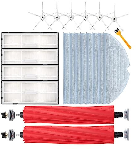 GORMEL Hauptbürste Seitenbürste Hepa-Filter Wischtuch kompatibel mit Xiaomi kompatibel mit Roborock S7 T7S T7S Plus G10 Staubsauger Ersatzteile Zubehör